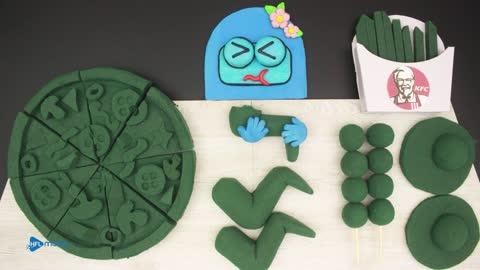 AMONG US FUNNY MUKBANG Floral Foam Pizza | ASRM Food Animation