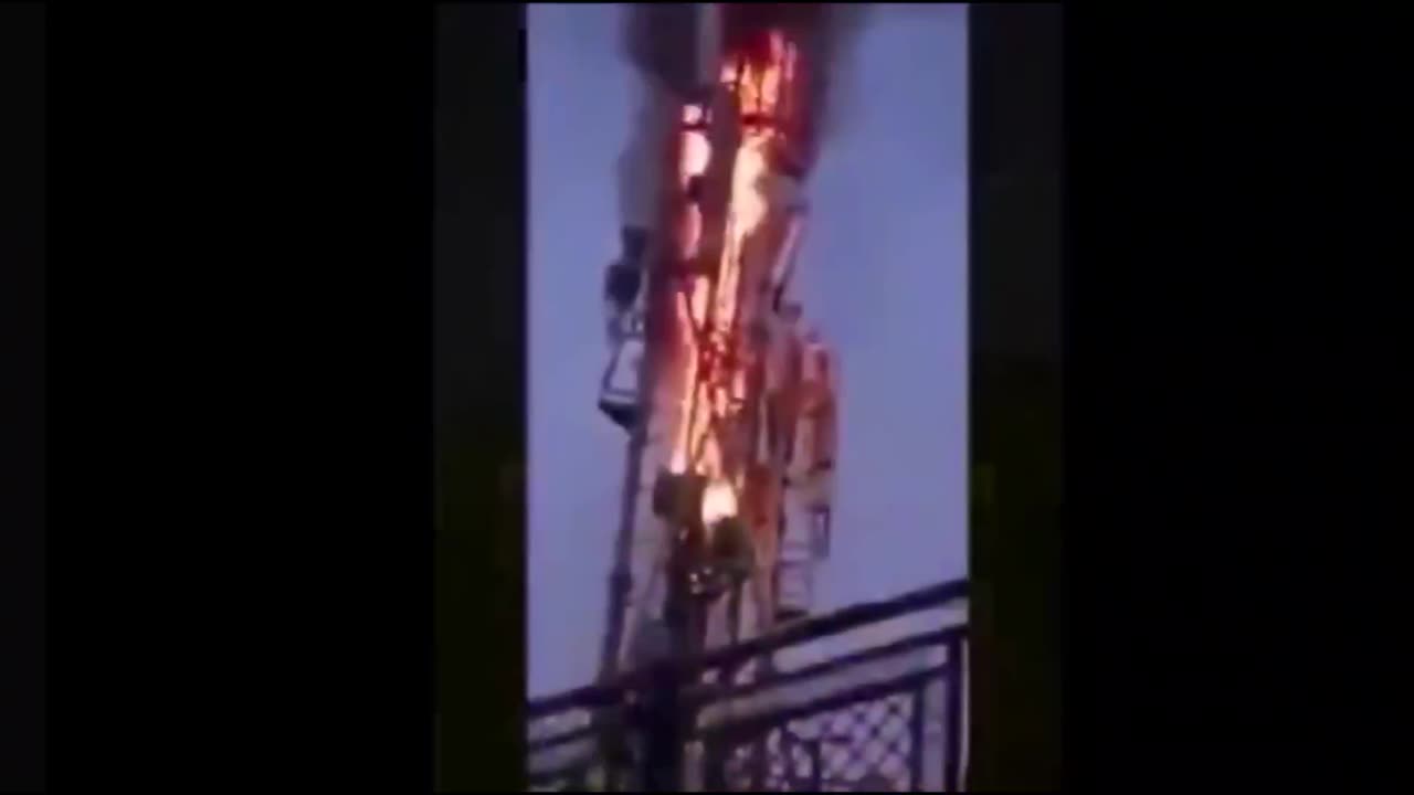 4G/5G Cell Towers Taken Out. And They Go Down In Flames. USA, UK, China