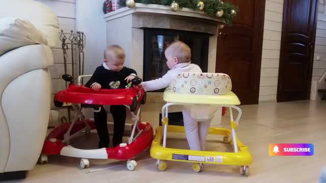 Funniest TWIN Baby Fighting Over Pacifier