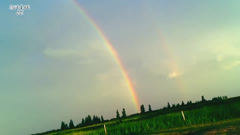Huge double rainbow 무지개