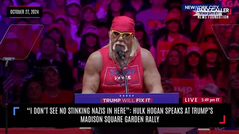 "I Don't See No Stinking Nazis In Here": Hulk Hogan Speaks At Trump's Madison Square Garden Rally