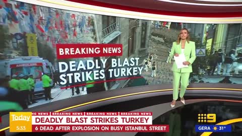 Turkey explosion leaves six dead in Istanbul | 9 News Australia