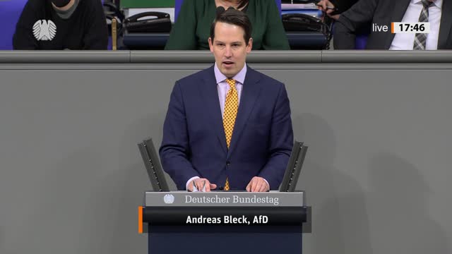 Andreas Bleck Rede vom 19.01.2023 - EU-Richtlinie Umweltauswirkungen Kunststoffprodukte