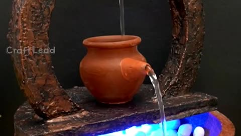 Easy homemade | antique | water fountain | using styrofoam #shorts