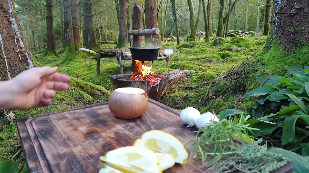 Whole chicken preparing in the forest🌲 🔥