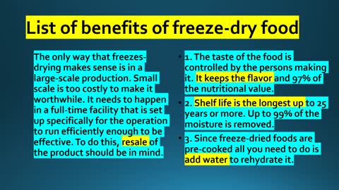 Freeze drying for the future of food