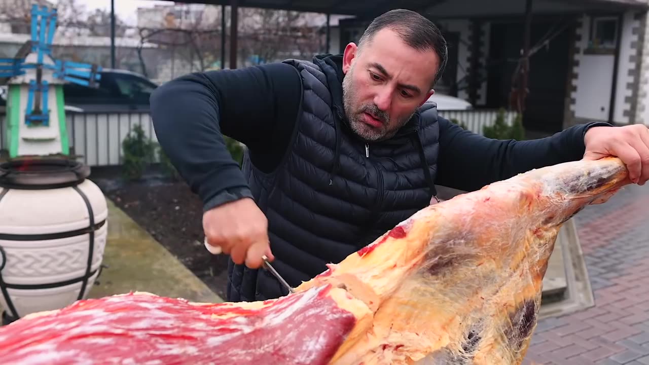 GRILLED BISON. BISON MEAT. BOILED, GRILLED. ENG SUB