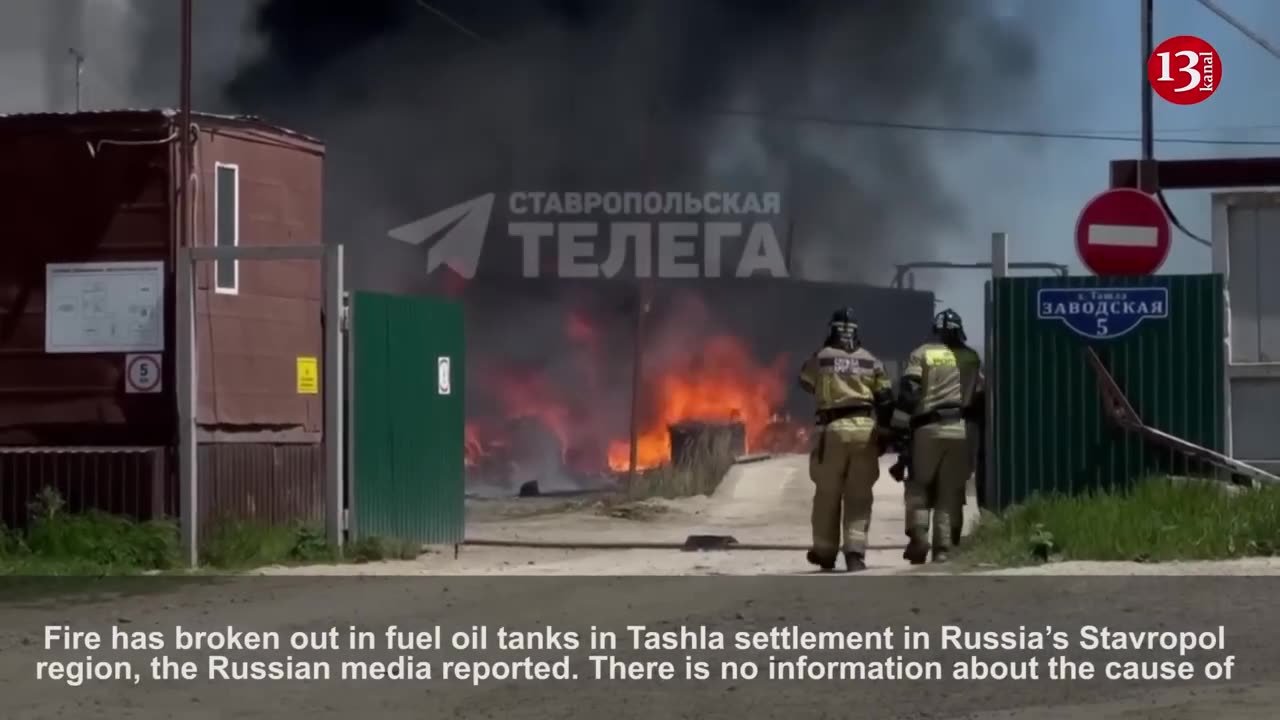 Firefighters are trying to put out another massive fire in Russia's Stavropol region