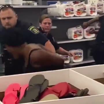 Woman Bites Male Police Officer & Gets Knocked Out