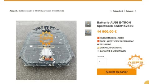 AEPSPIECES.COM - Batterie AUDI E-TRON Sportback 4KE915253C