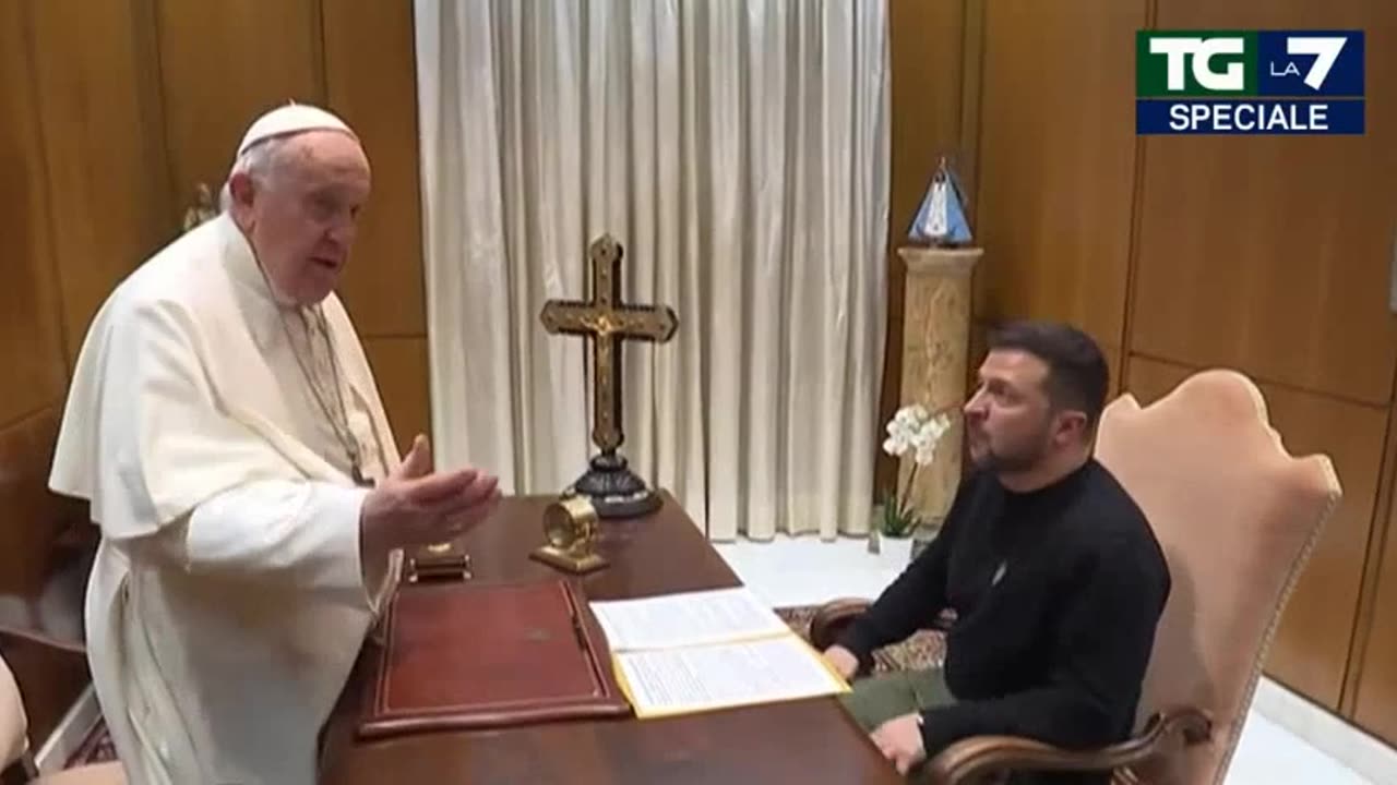 NOW - Ukraine's Zelensky meets Pope in the Vatican.