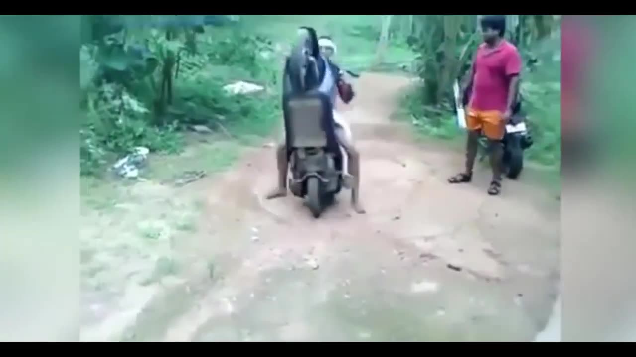 Funny motorcycle fail