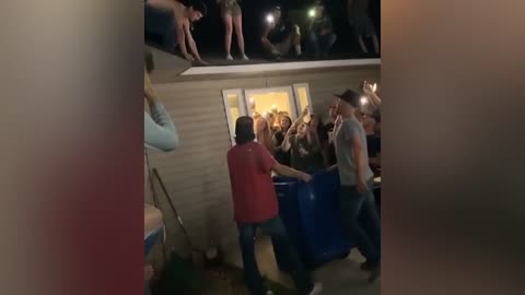 Party and trash can