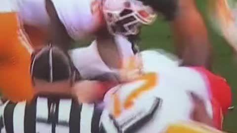 Georgia with a early fumble against Tennessee