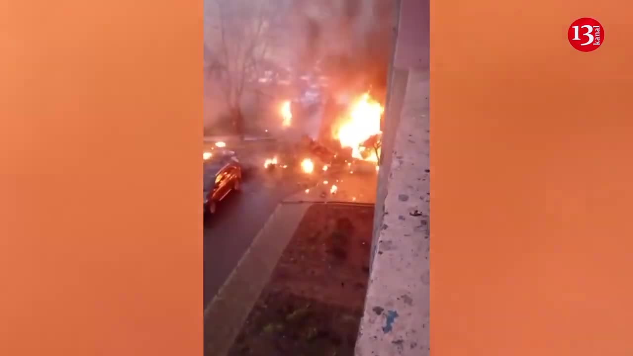 THE FIRST IMAGE from venue of helicopter crash where Ukrainian Defence Minister died - STRONG BLAST