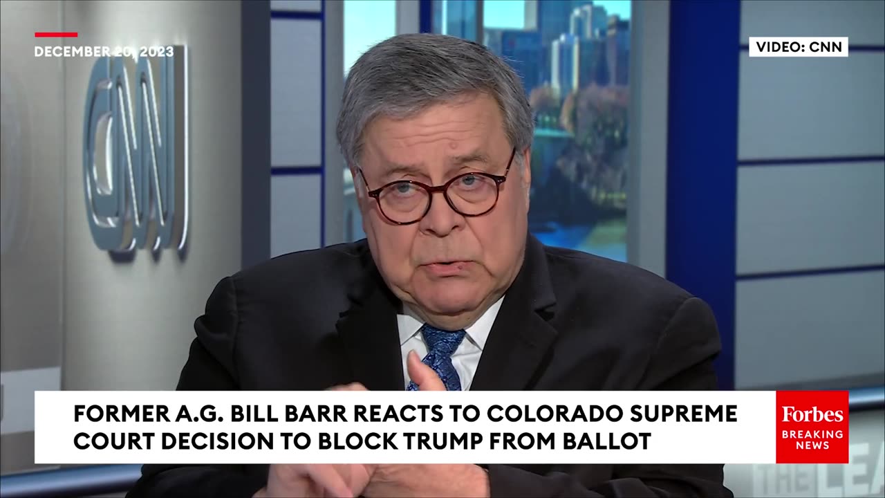 Former A G Bill Barr Reacts To Colorado Supreme Court Decision