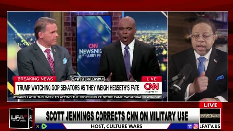 SCOTT JENNINGS CORRECT CNN ON TRUMP’S MILITARY USE