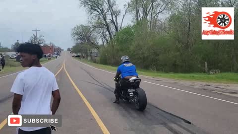 Motorcycle Street Racing in Boley, Oklahoma 2022