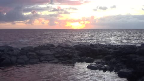 Princeville, HI — Queen's Bath - Sunset