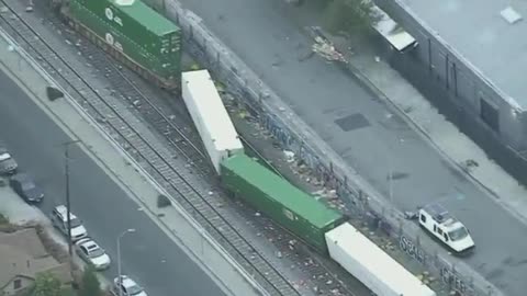 LA 'Epidemic' Robbery Site Knocks Train off Tracks