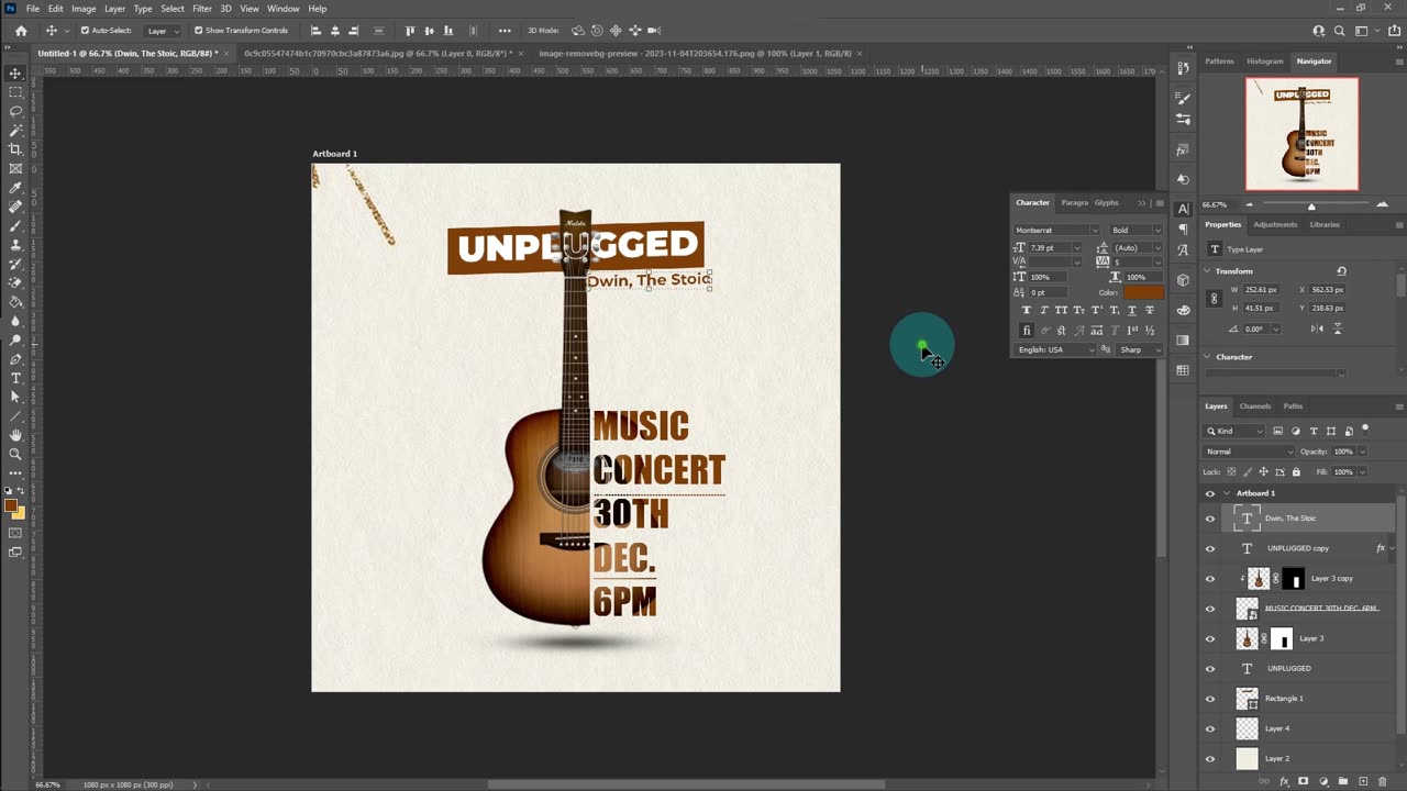 Design a Killer Music Concert Flyer in Photoshop! - Free Resources, Easy Steps, Learn PS Secrets