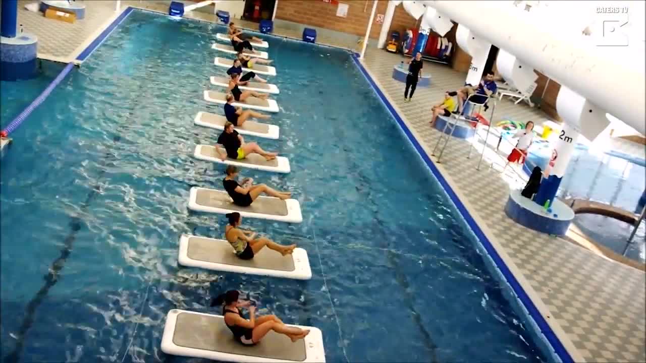 Aerobics Classes While Floating On Water