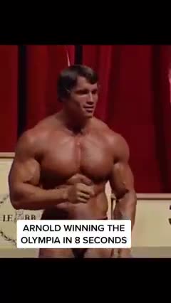 Arnold Winning The Olympia In 8 Seconds