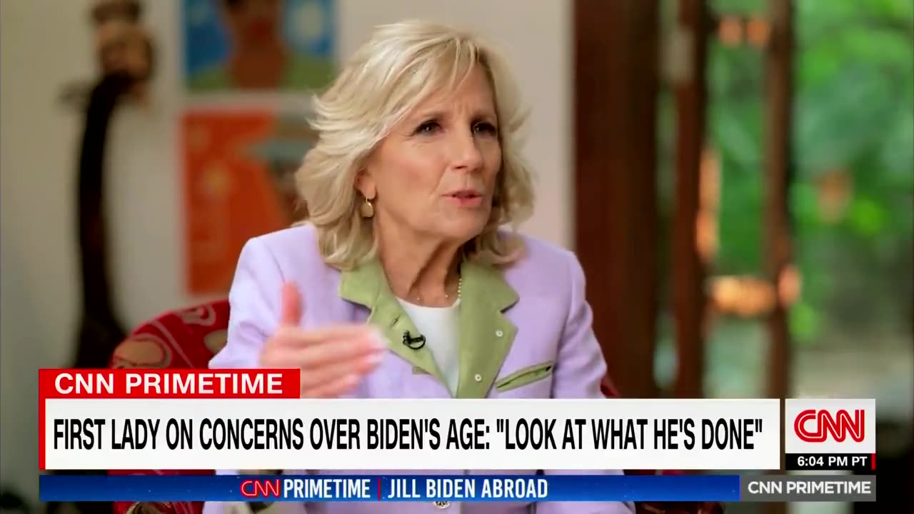 Jill Biden on CNN dismisses President Joe Biden being 'too old'