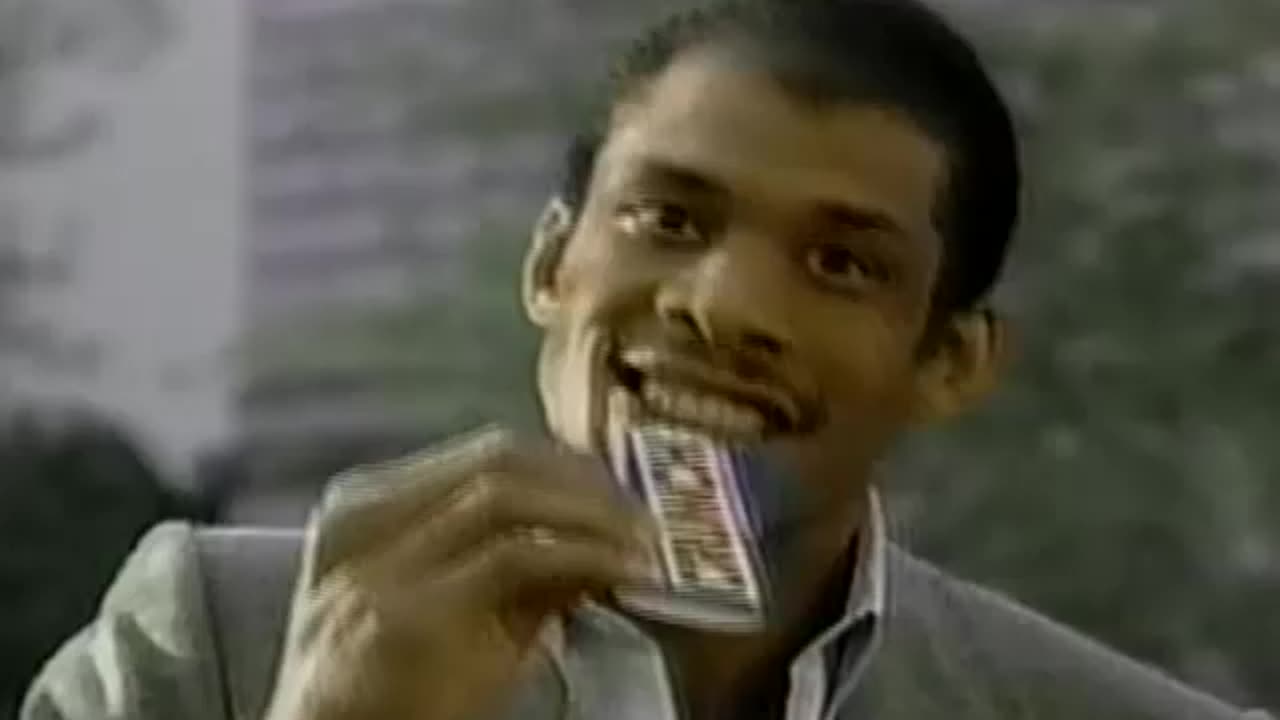 Kareem Abdul-Jabbar - Nestle Crunch Candy TV Commercial from 1985 Limousine NBA - Retro 80's 80s