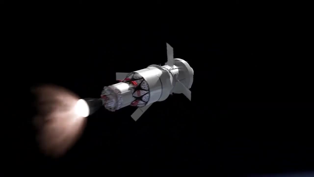 Animated NASA spaceship launch