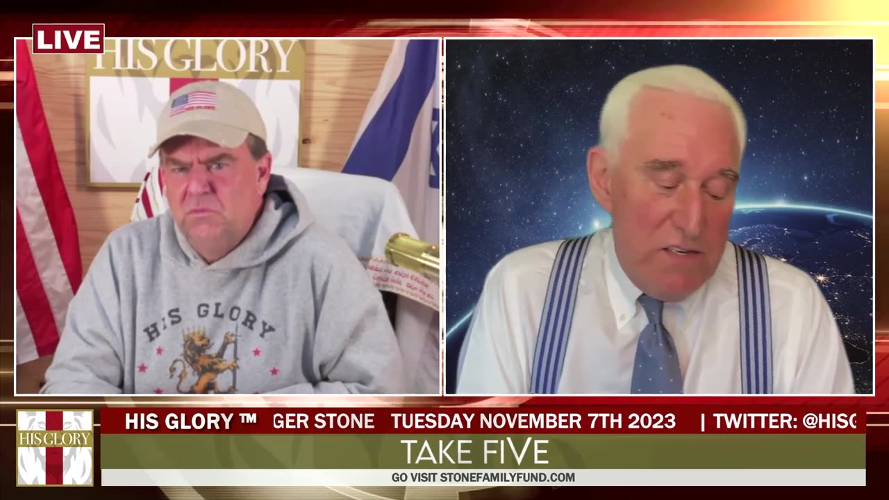 Roger Stone - 'Seasoned Political Operative, Speaker, Pundit' joins His Glory: Take FiVe