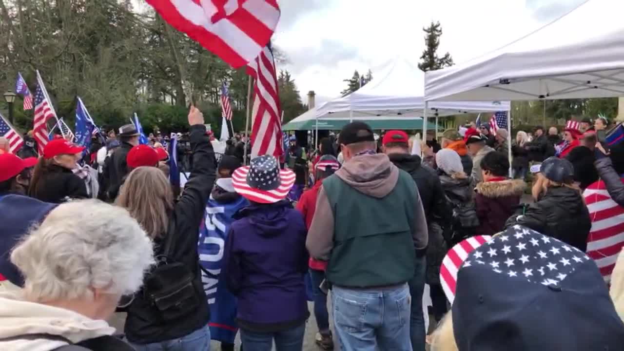 Raw Footage: January 6th 2021 - Patriot Groups Storm The Washington State Governors Mansion