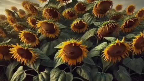 Fighting with sunflowers