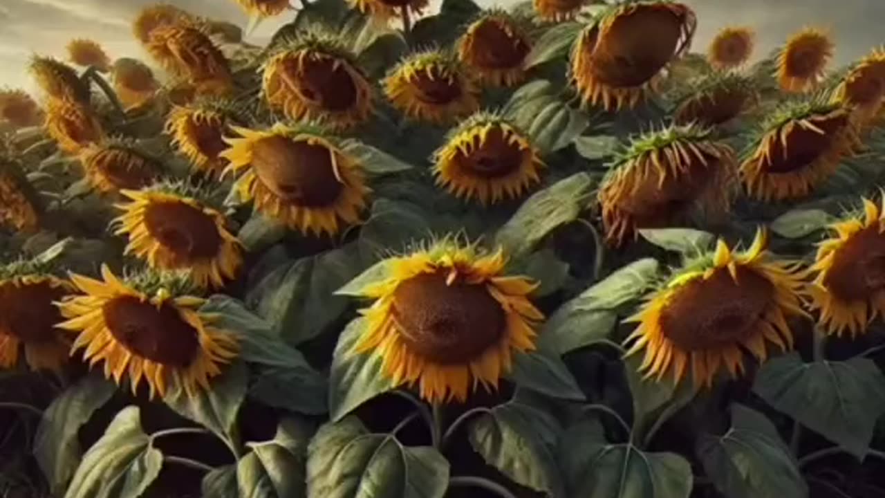 Fighting with sunflowers