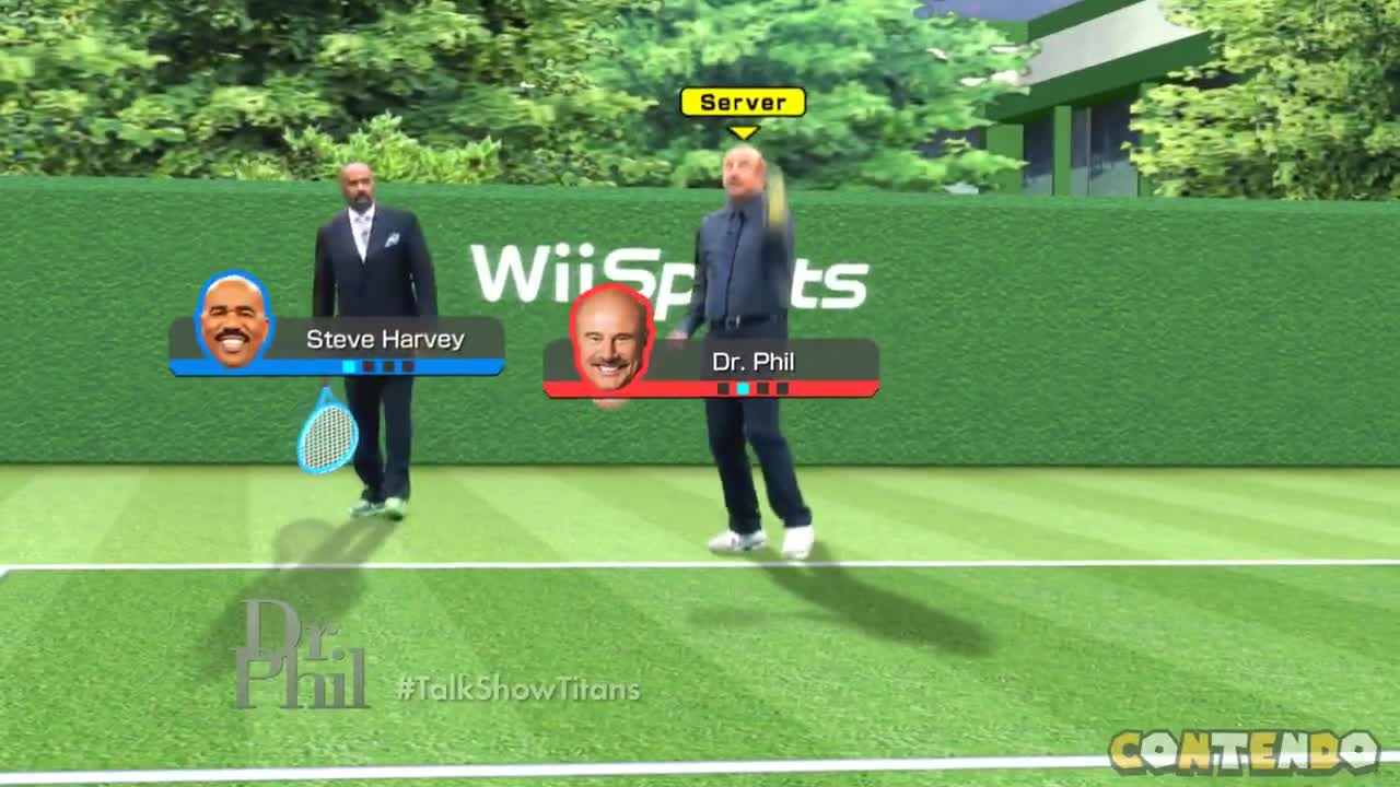 Dr Phil & Steve Harvey in Wii Sports Tennis