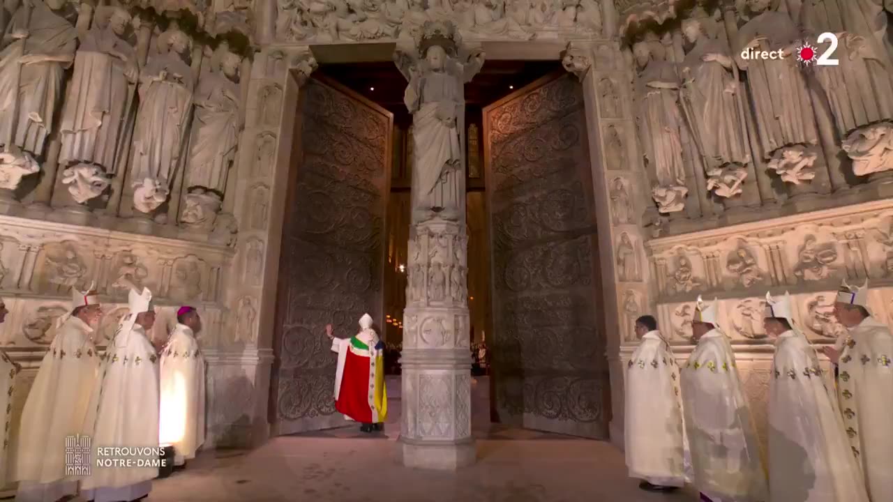 Notre Dame Cathedral officially re-opens its doors. What a blessed scene.