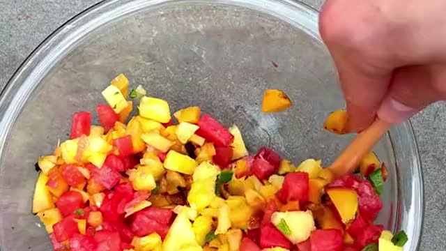 GRILLED PEACH SUMMER SALSA save this for later