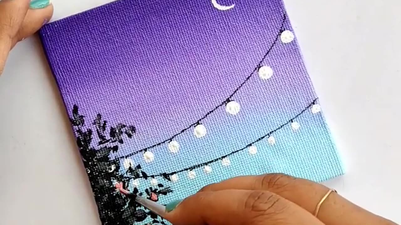 creative canvas painting ideas #art #love #tutorial #aesthetic #shortsyoutube #satisfying