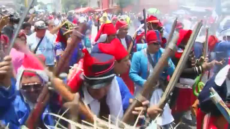 Cinco de Mayo re-enactment in Mexico