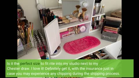 USIKEY #Vanity Set with Lighted Mirror Makeup-Overview