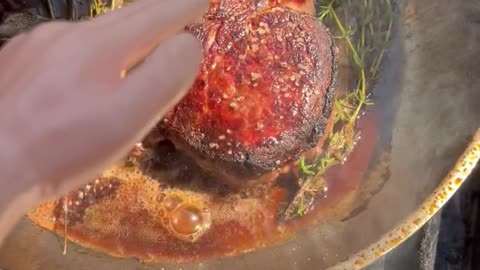 Cooking steaks in a pan on the grill? It is happening! Walmart Filet of all things.