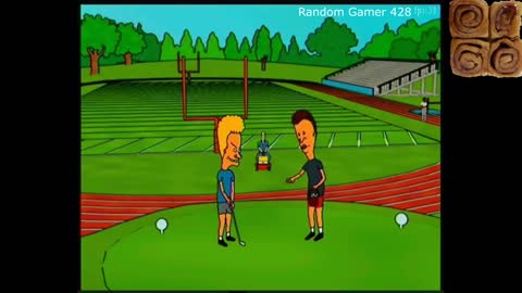 Beavis and Butthead knocking some golf balls around game clip