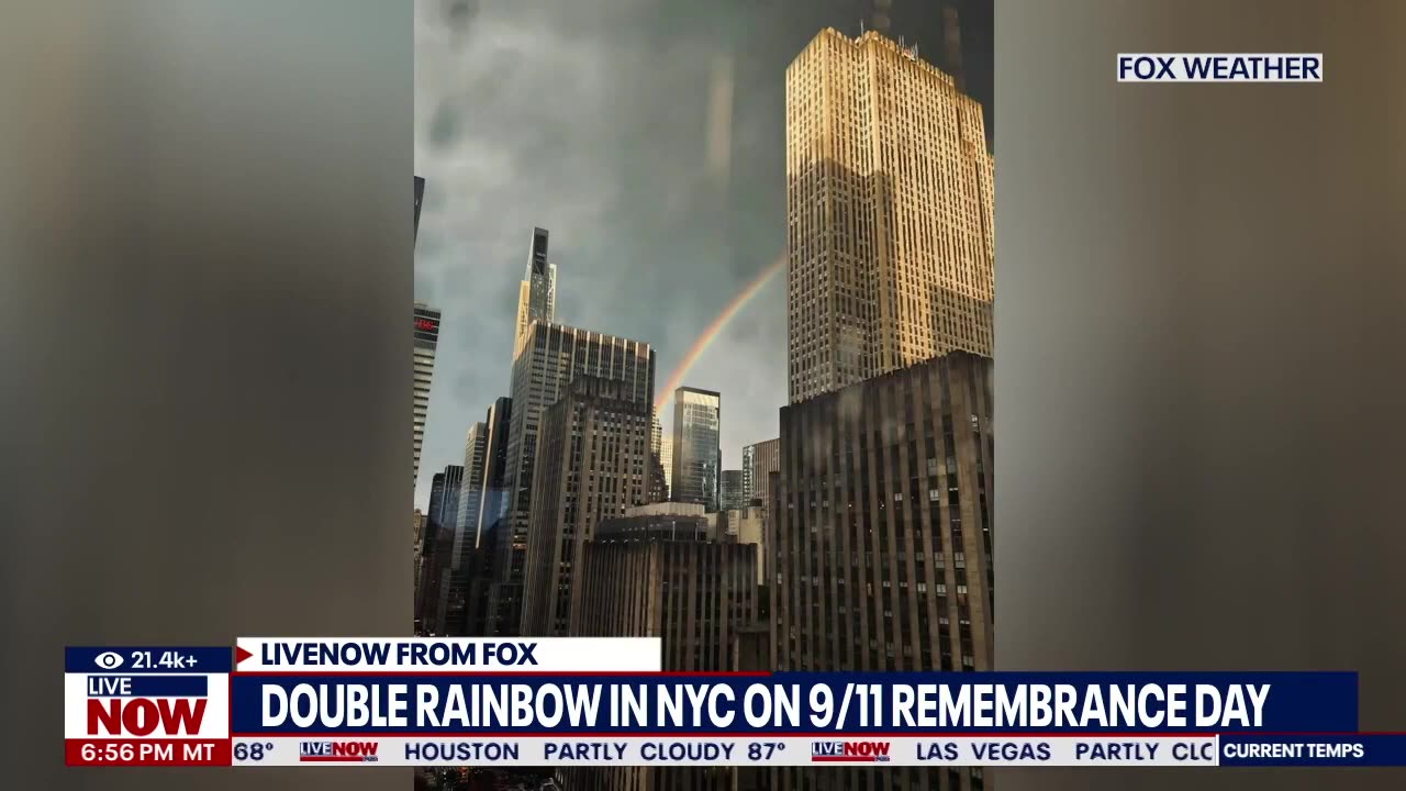 Remembering 9/11: Rainbow forms over NYC on 22nd anniversary of attacks | LiveNOW from FOX