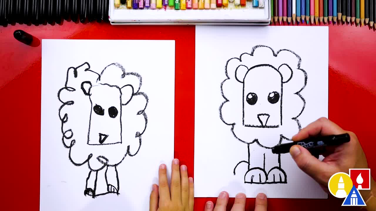 How To Draw A Lion - Letter L - Preschool