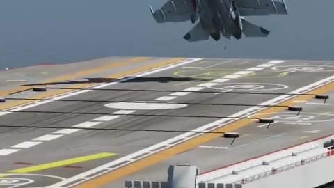 Su-33 cobra landing on aircraft carrier in DCS.