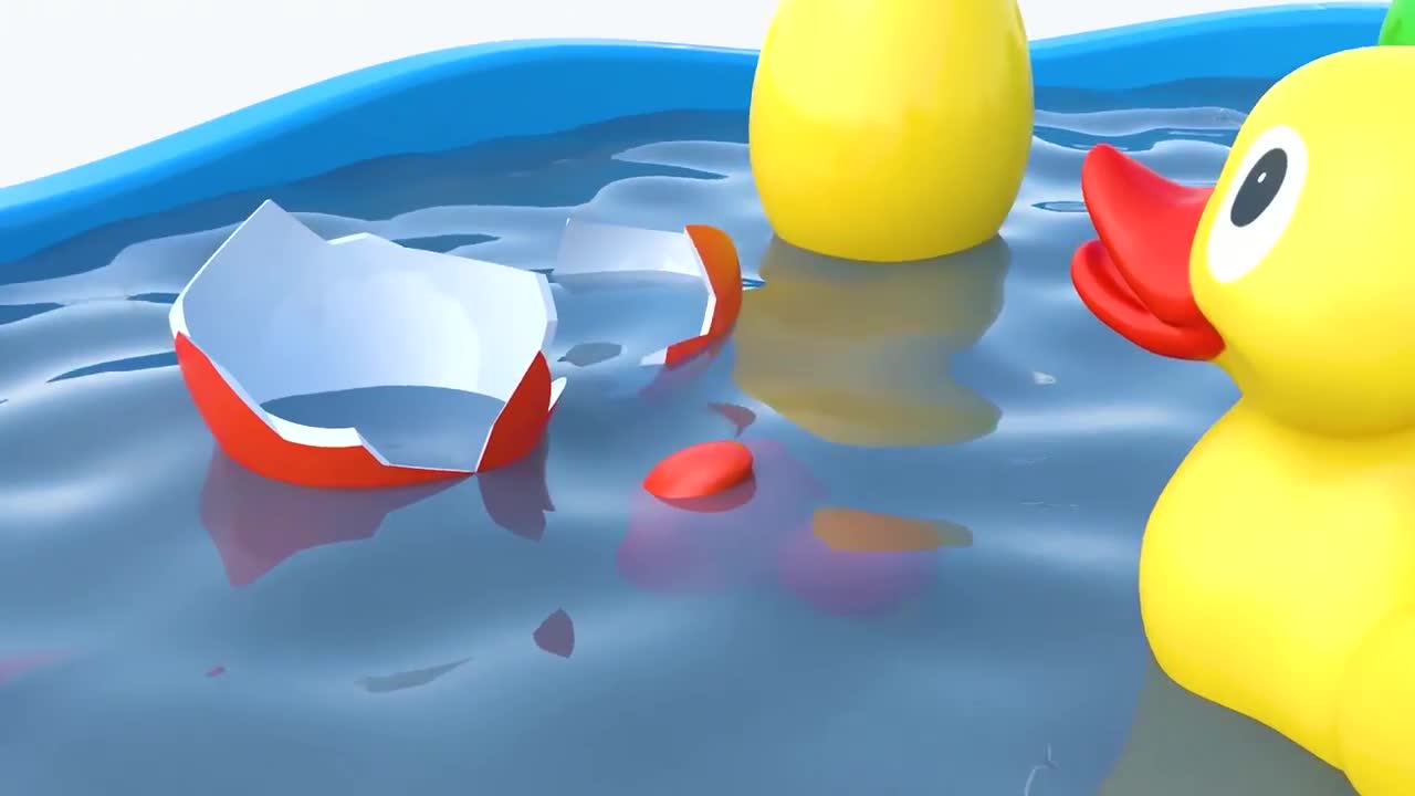 Rubber Ducks at the Swimming Pool - Nursery Cartoon Animation Video1