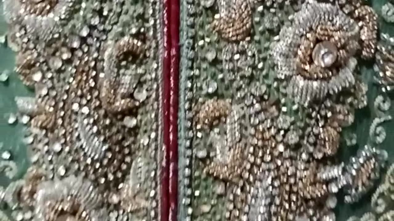 Green beautiful handmade work