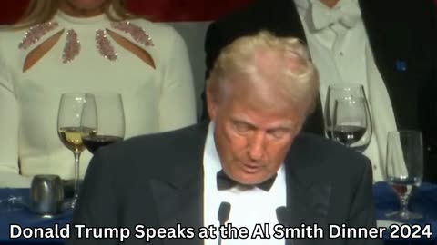 Donald Trump Speaks at the Al Smith Dinner 2024