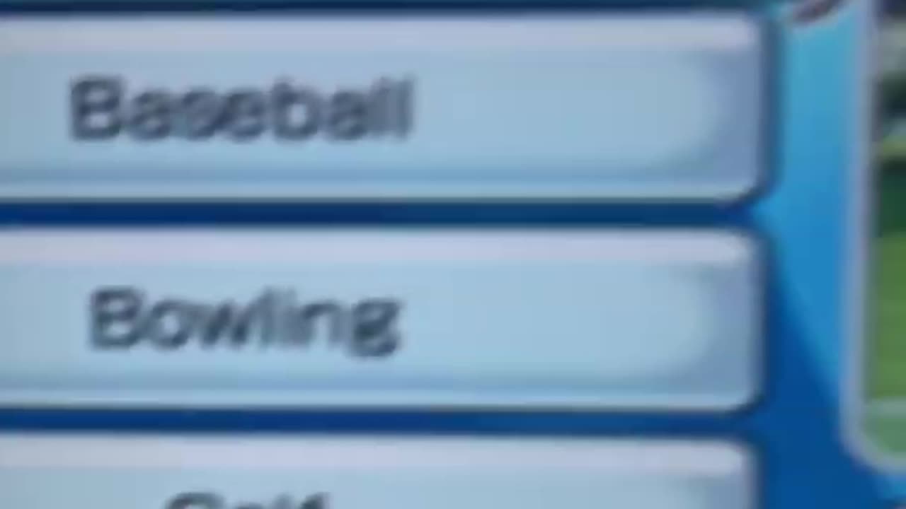 Wii Sports Menu