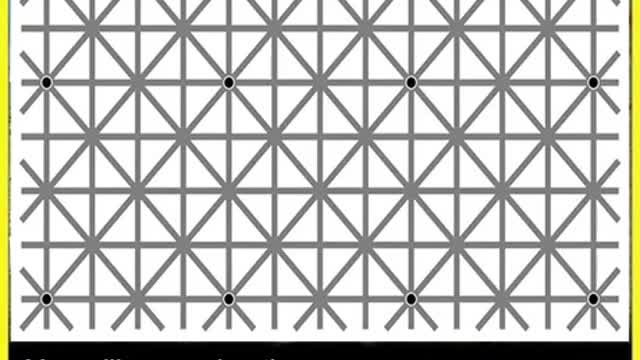 There are 12 dots in this image.your eyes won't be able to recognize them all at once.